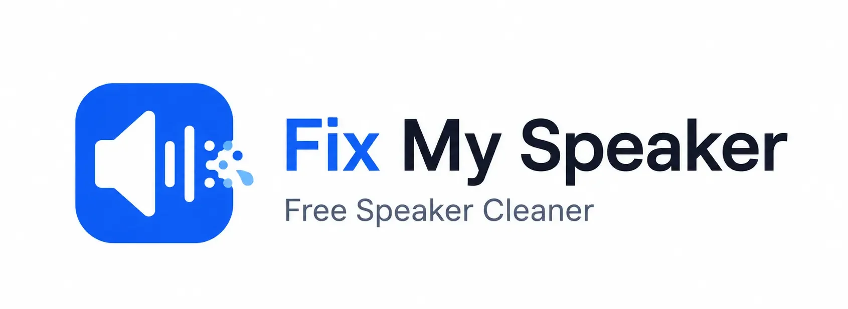 Clean and impact logo of fix my speaker